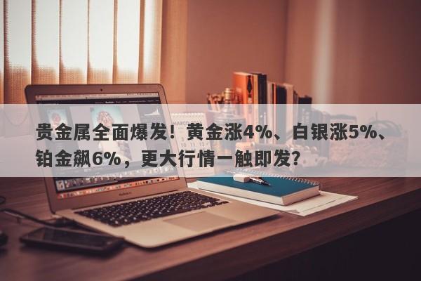 贵金属全面爆发！黄金涨4%、白银涨5%、铂金飙6%，更大行情一触即发？