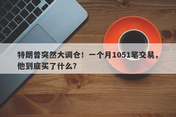 特朗普突然大调仓！一个月1051笔交易，他到底买了什么？