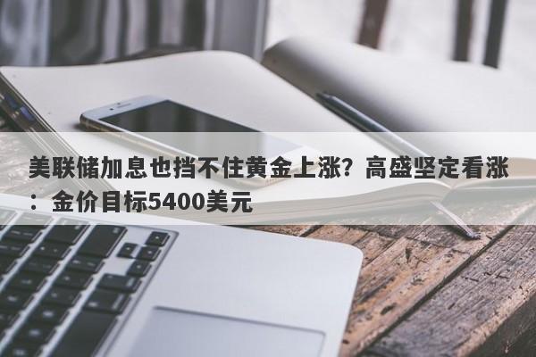 美联储加息也挡不住黄金上涨？高盛坚定看涨：金价目标5400美元