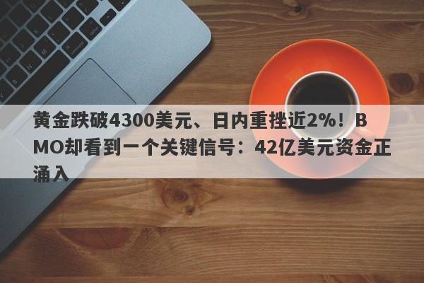 黄金跌破4300美元、日内重挫近2%！BMO却看到一个关键信号：42亿美元资金正涌入