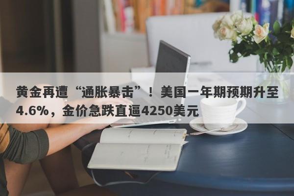 黄金再遭“通胀暴击”！美国一年期预期升至4.6%，金价急跌直逼4250美元