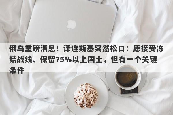 俄乌重磅消息！泽连斯基突然松口：愿接受冻结战线、保留75%以上国土，但有一个关键条件