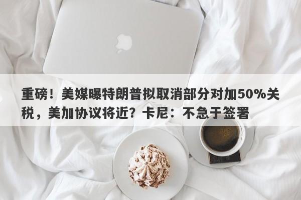 重磅！美媒曝特朗普拟取消部分对加50%关税，美加协议将近？卡尼：不急于签署